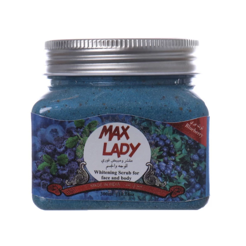 اسکراب شنی لایه بردار پوست مکس لیدی (Max lady) عصاره بلوبری 300ml