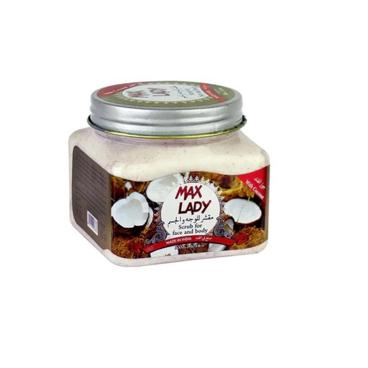 اسکراب شنی لایه بردار پوست مکس لیدی عصاره نارگیل MAX LADY 300 ML