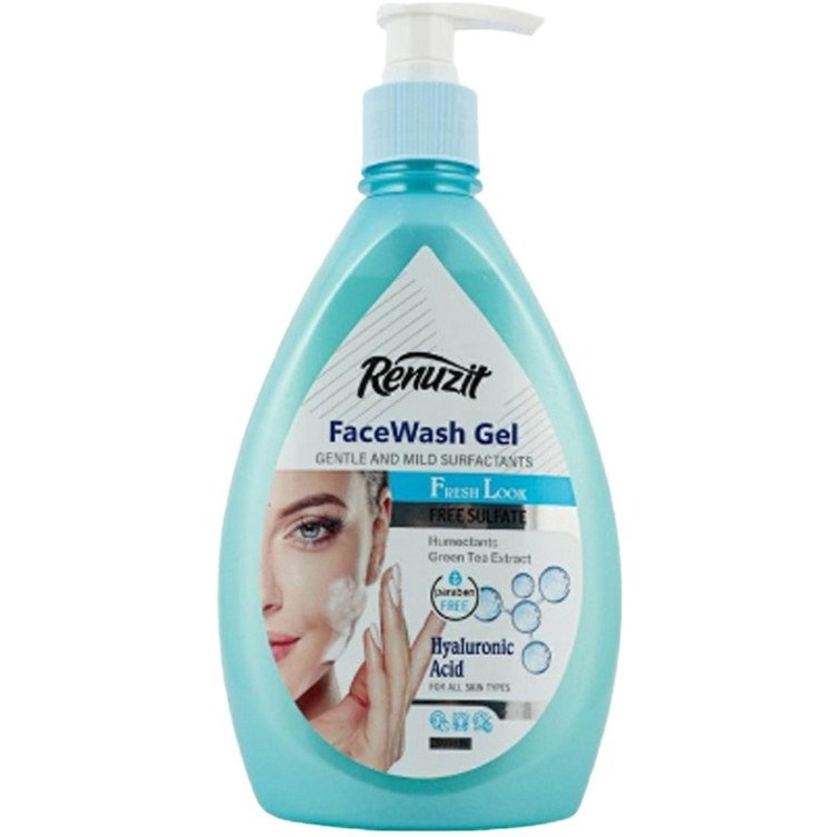 ژل شست شوی صورت رینوزیت آبی هیالورونیک اسید FaceWash Gel 500ml