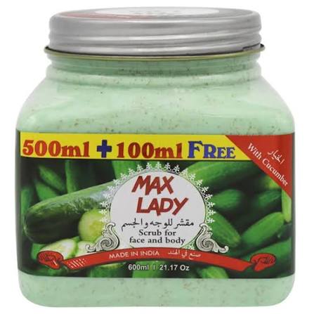 اسکراب شنی لایه بردار پوست مکس لیدی (Max lady) عصاره خیار300ml